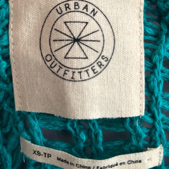 Urban Outfitter Teal Green Waffle Knit Cardigan - Picture 2 of 2